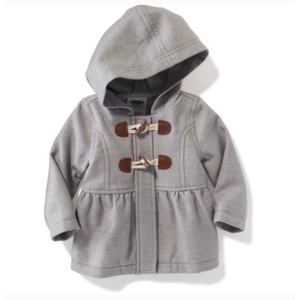 Old Navy Baby Girl Hooded Toggled Coat ZS 0-3M